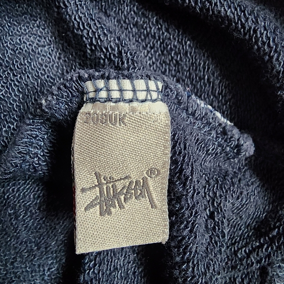 Stussy Design Rare Navy Skull Snowflake Print Crewneck Sweater Adult L - Picture 8 of 9